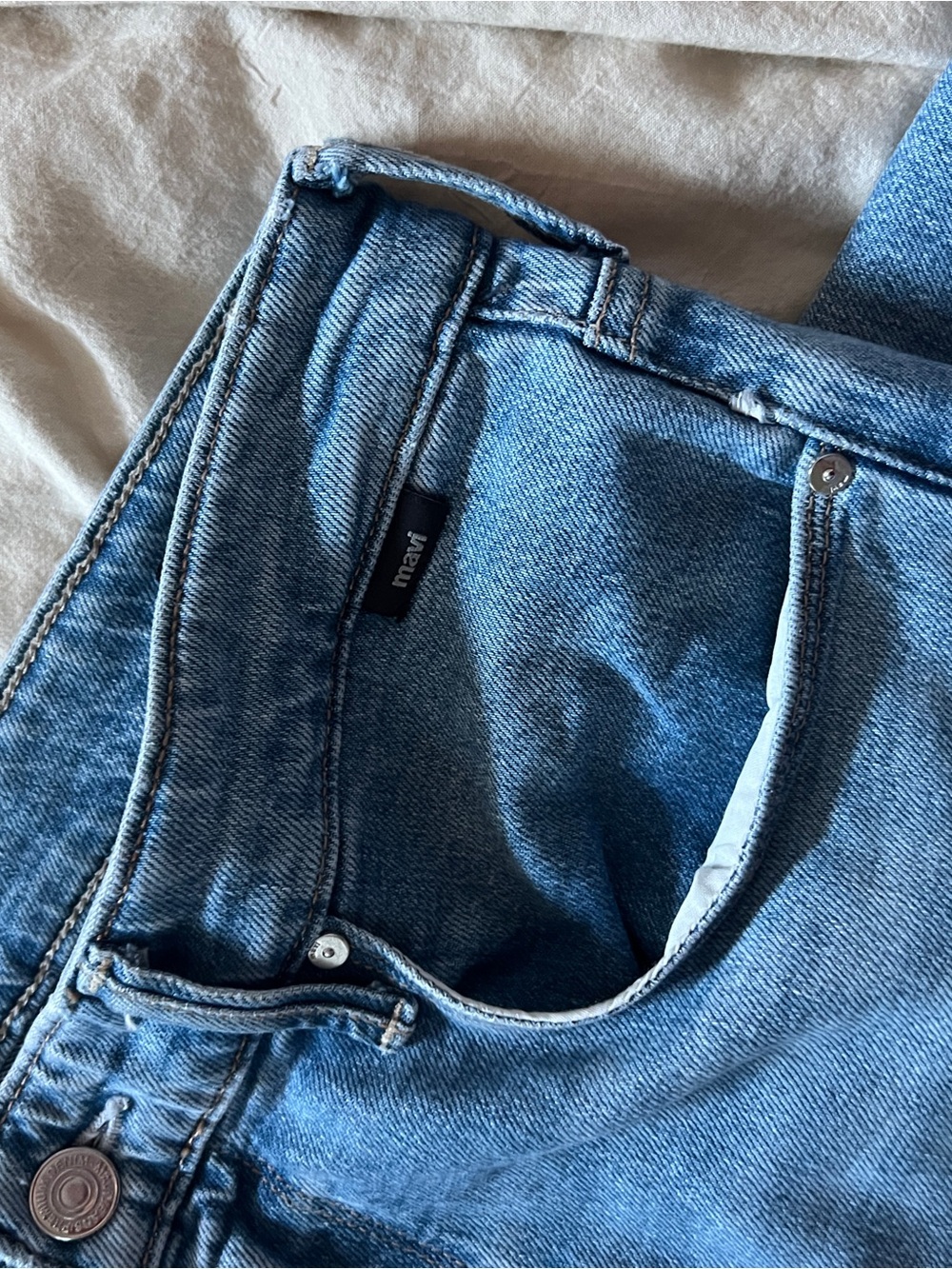 Mavi Grace Light Blue High-Rise Wide-Leg Jeans - Picture 5 of 8